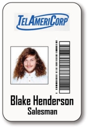 Blake Henderson TelAmeriCorp Badge HALLOWEEN Costume Accessory